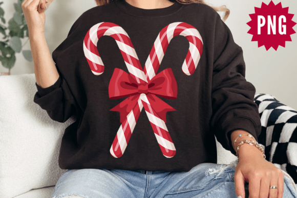 Christmas Candy Cane PNG Clipart Design: A Festive Graphic Asset for Creative Marketplaces