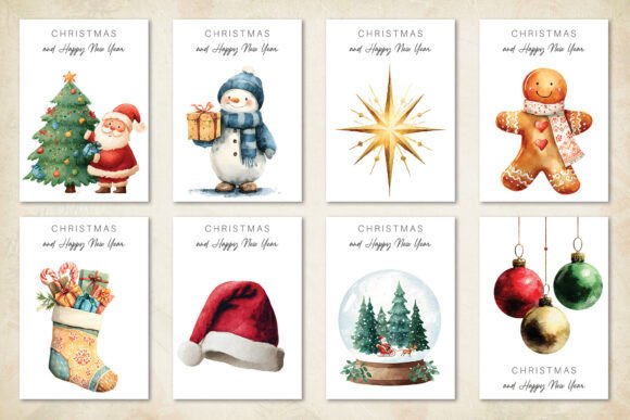 Christmas Card Illustrations for Polished Holiday Content
