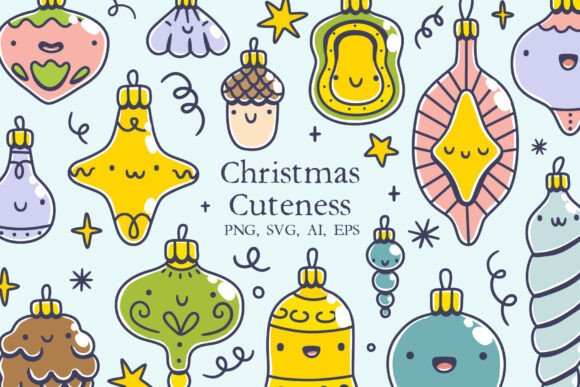 Christmas Cuteness Illustrations for Real-World Design Projects