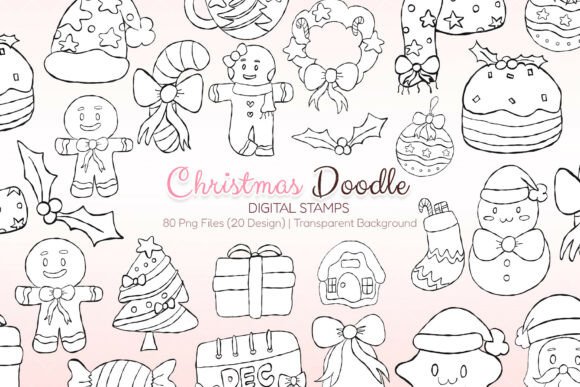 Christmas Digital Stamp Bundle Coloring: A Festive Illustration Boost for Content Creators