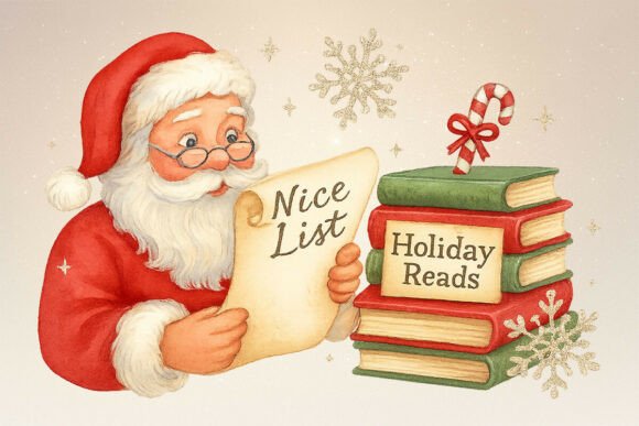 Christmas Santa Reading List PNG: A Festive Graphic Design Asset for Local Branding