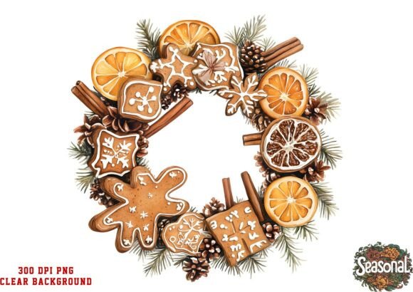 Cinnamon Pine Christmas Wreath PNG: A Brand Designer’s Take