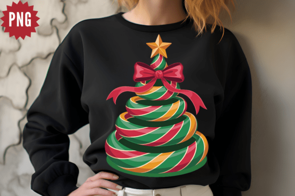 Colorful Christmas Tree Clipart PNG Desi for Festive Branding