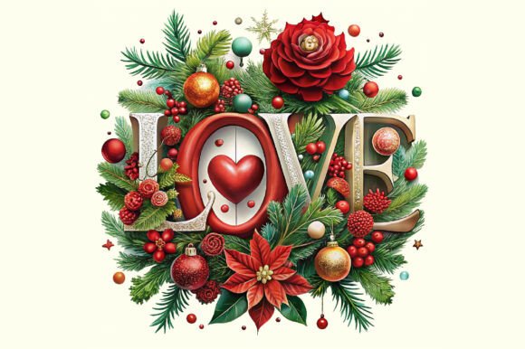 Coquette Christmas Day PNG Clipart for Holiday Illustrations