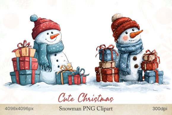 Cute Christmas Snowman PNG Clipart: A Versatile Illustration for Holiday Design Projects