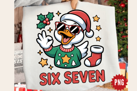 Funny Christmas Goose Six Seven 67 PNG D: A Festive Illustration for Local Branding