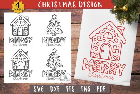 Gingerbread House Merry Christmas SVG: A Festive Graphic Design Asset for Crafters
