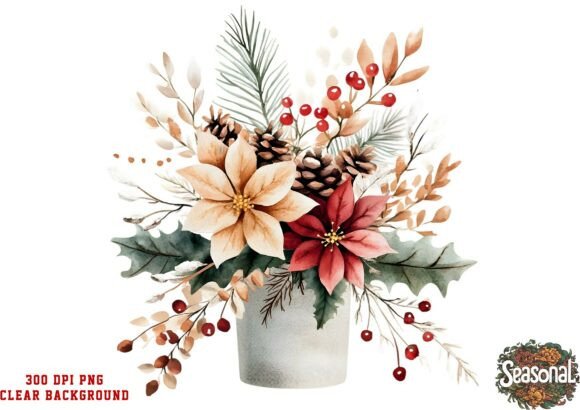 Gold Beige Christmas Bouquet PNG Review for Real Projects