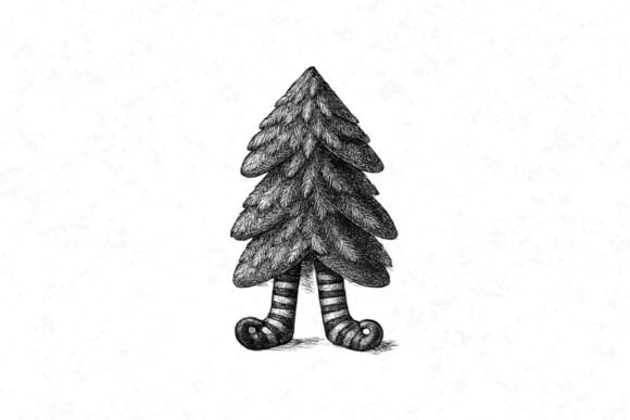 Hand Drawn Christmas Tree PNG Clipart: A Versatile Illustration for Seasonal Designs