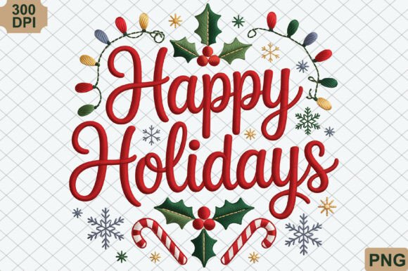 Happy Holidays, Christmas PNG: A Versatile Illustration for Content Creators