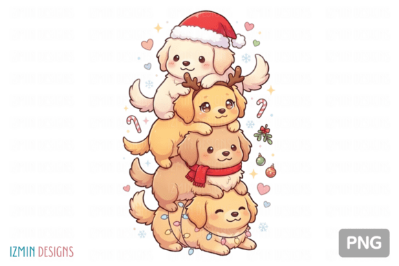 Kawaii Christmas Golden Retriever PNG: A Designer’s Real-World Take