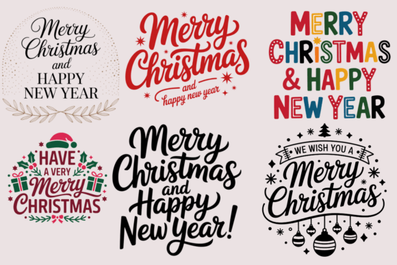 Merry Christmas Happy New Year SVG Fa: A Festive Illustration for Local Business Branding