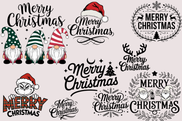 Merry Christmas Text SVG, Holiday Letter: A Versatile Illustration for Seasonal Branding