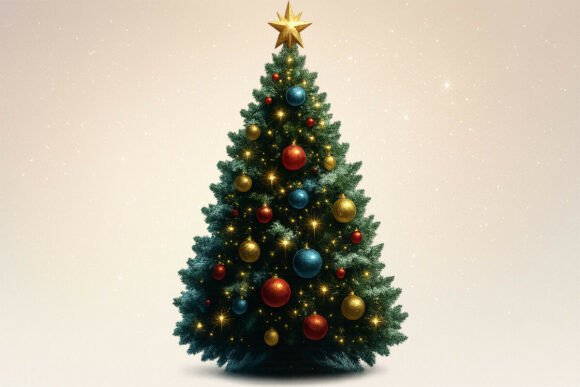 Premium Unique Christmas Tree PNG: A Versatile Illustration for Handmade Creations