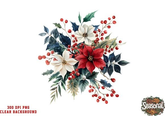 Red Blue Christmas Bouquet PNG Review: A Designer’s Perspective