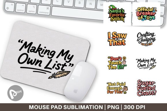 Sarcastic Christmas Mouse Pad: A Festive Illustration for Digital Sellers