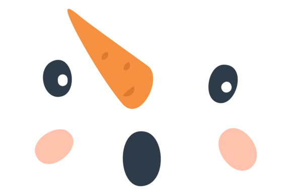 Snowman Face Illustrations: A Festive Graphic Design Asset for Handmade Creators