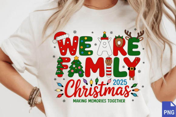 We Are Family Christmas 2025 PNG, We Are