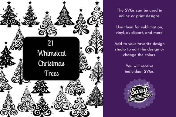 Whimsical Christmas Tree SVGs: A Versatile Illustration Asset for Content Creators