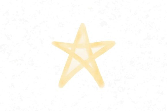 Yellow Watercolor Christmas Star Review for Professional Illustrations